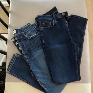 Hudson Jeans Women's Dual-Tone Blue Skinny Jeans- two pairs